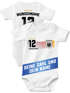 Baby Body WM 2026 Weltmeisterschaft Outfit Trikotstyle Baumwolle Fußballgeschenk Jungen Mädchen MoonWorks®preview