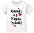Baby Kurzarm T-Shirt Mama's und Papa's Schatz Babyshirt Bio Baumwolle Jungen Mädchen Shirt Moonworks®preview