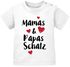 Baby Kurzarm T-Shirt Mamas/Papas Schatz Babyshirt Bio Baumwolle Jungen Mädchen Shirt Moonworks®preview
