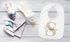 Baby Lätzchen personalisiert mit Namen Monogramm Anfangsbuchstabe Design Pastellfarben Baumwolle Junge/Mädchen SpecialMe®preview
