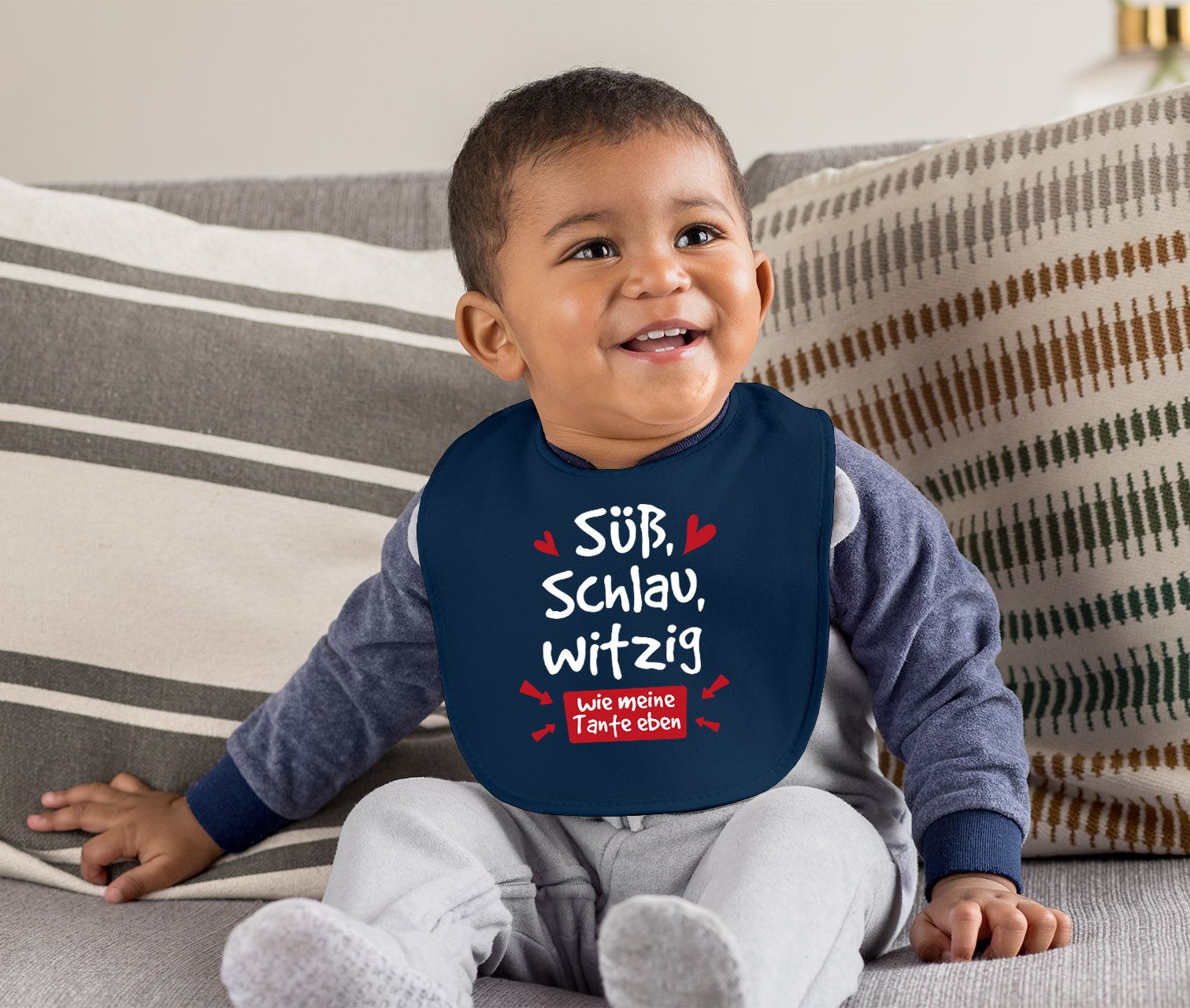 Baby Lätzchen Tante Sprüche lustig Süß Schlau Witzig Wie meine Tante