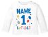 Baby Langarm-Shirt 1. Geburtstag personalisiert Name erster Geburtstag Zahl 1 Birthday Geburtstagsshirt MoonWorks®preview