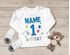Baby Langarm-Shirt 1. Geburtstag personalisiert Name erster Geburtstag Zahl 1 Birthday Geburtstagsshirt MoonWorks®preview