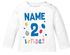 Baby Langarm-Shirt 1. Geburtstag personalisiert Name erster Geburtstag Zahl 1 Birthday Geburtstagsshirt MoonWorks®preview