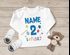 Baby Langarm-Shirt 1. Geburtstag personalisiert Name erster Geburtstag Zahl 1 Birthday Geburtstagsshirt MoonWorks®preview