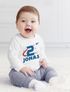 Baby Langarm-Shirt 1. Geburtstag personalisiert Name erster Geburtstag Zahl 1 Rakete Geburtstagsshirt MoonWorks®preview