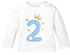 Baby Langarm-Shirt 1. Geburtstag Zahl 1 bzw. 2 mit Krone Sternen Geburtstagsshirt Bio-Baumwolle MoonWorks®preview