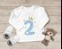 Baby Langarm-Shirt 1. Geburtstag Zahl 1 bzw. 2 mit Krone Sternen Geburtstagsshirt Bio-Baumwolle MoonWorks®preview