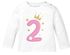 Baby Langarm-Shirt 1. Geburtstag Zahl 1 bzw. 2 mit Krone Sternen Geburtstagsshirt Bio-Baumwolle MoonWorks®preview