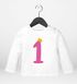 Baby Langarm-Shirt 1. Geburtstag Zahl 1 Krone Geburtstagsshirt Geburtstagsshirt Bio-Baumwolle Junge Mädchen MoonWorks®preview