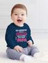 Baby Langarm-Shirt bedruckt mit Spruch Ich versuche mich zu benehmen witzige Sprüche  Jungen Mädchen Shirt Moonworks®preview