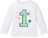 Baby Langarmshirt Babyshirt mit Aufdruck erster Geburtstag eins 1 Jahr Zahl Jungen Mädchen Shirt Moonworks®preview