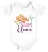 Baby Langarmshirt mit Namen personalisiert Aufdruck Meerjungfrau Prinzessin Geschenk Mädchen Bio-Baumwolle SpecialMe®preview