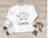 Baby Langarmshirt mit Namen personalisiert Elefant lustige Zoo-Tiere Strichzeichung Junge Mädchen Bio-Baumwolle SpecialMe®preview