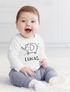 Baby Langarmshirt mit Namen personalisiert Elefant lustige Zoo-Tiere Strichzeichung Junge Mädchen Bio-Baumwolle SpecialMe®preview