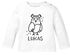 Baby Langarmshirt mit Namen personalisiert Eule lustige Tiere Strichzeichung Junge Mädchen Bio-Baumwolle SpecialMe®preview
