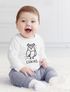 Baby Langarmshirt mit Namen personalisiert Eule lustige Tiere Strichzeichung Junge Mädchen Bio-Baumwolle SpecialMe®preview