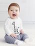 Baby Langarmshirt mit Namen personalisiert Giraffe lustige Zoo-Tiere Strichzeichung Junge Mädchen Bio-Baumwolle SpecialMe®preview