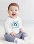 Baby Langarmshirt mit Namen personalisiert Regenbogen Scandi Stil Mädchen Jungen Bio-Baumwolle SpecialMe®preview