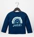 Baby Langarmshirt mit Namen personalisiert Regenbogen Scandi Stil Mädchen Jungen Bio-Baumwolle SpecialMe®preview