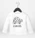 Baby Langarmshirt mit Namen personalisiert Schildkröte lustige Zoo-Tiere Strichzeichung Junge Mädchen Bio-Baumwolle SpecialMe®preview