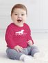 Baby Langarmshirt Pferd Motiv Reiten Geschenk für Mädchen Pferde Tiermotiv Babyshirt Mädchen Shirt Moonworks®preview