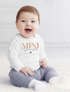 Baby Langarmshirt Schriftzug Mini personalisiert Wunschname Familienname Geschenk Geburt Taufe Jungen Mädchen SpecialMe®preview