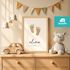 Baby Poster mit Geburtsdaten personalisieren Geburtsposter mit Name, Datum, Gewicht & Größe Hand- oder Fußabdruck SpecialMe® preview