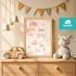 Baby Poster personalisiert Mädchen | Geburtsposter mit Name, Geburtsdaten und Hase |  Wandbild fürs Babyzimmer |Geschenk zur Geburt SpecialMe® preview