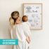 Baby Poster personalisiert mit Geburtsdaten – Geburtsposter mit Elefant Wolken Sternen – Name Datum Größe Gewicht – Geschenk Geburt SpecialMe® preview