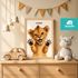 Baby-Poster personalisiert mit Handabdruck – Tierposter Geschenke zur Geburt, Taufgeschenke & Geburtsgeschenke SpecialMe®preview