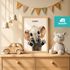 Baby-Poster personalisiert mit Handabdruck – Tierposter Geschenke zur Geburt, Taufgeschenke & Geburtsgeschenke SpecialMe®preview