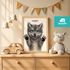 Baby-Poster personalisiert mit Handabdruck – Tierposter Geschenke zur Geburt, Taufgeschenke & Geburtsgeschenke SpecialMe®preview