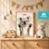 Baby-Poster personalisiert mit Handabdruck – Tierposter Geschenke zur Geburt, Taufgeschenke & Geburtsgeschenke SpecialMe®preview