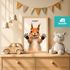 Baby-Poster personalisiert mit Handabdruck – Tierposter Geschenke zur Geburt, Taufgeschenke & Geburtsgeschenke SpecialMe®preview