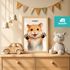Baby-Poster personalisiert mit Handabdruck – Tierposter Geschenke zur Geburt, Taufgeschenke & Geburtsgeschenke SpecialMe®preview