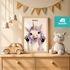Baby-Poster personalisiert mit Handabdruck – Tierposter Geschenke zur Geburt, Taufgeschenke & Geburtsgeschenke SpecialMe®preview