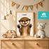 Baby-Poster personalisiert mit Handabdruck – Tierposter Geschenke zur Geburt, Taufgeschenke & Geburtsgeschenke SpecialMe®preview
