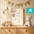 Baby Poster personalisiert mit Teddybär & Heißluftballon –|Geburtsposter mit Name Geburtsdatum Gewicht Größe |Geschenk Geburt |Deko fürs Babyzimmer SpecialMe® preview