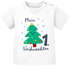 Baby Shirt kurzarm erstes Weihnachten Design Tannenbaum Weihnachtsoutfit Newborn Einjährige Babyshirt Jungen MoonWorks®preview