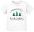 Baby Shirt kurzarm Spruch Mein erstes Weihnachten Babyshirt Weihnachtsmotiv Tannenbäume XMAS Outfit Jungen Mädchen SpecialMe®preview