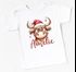 Baby Shirt kurzarm Weihnachten Weihnachtstiere Rentier Elch Kuh personalisiert mit Namen Babyshirt Jungen Mädchen SpecialMe®preview