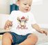 Baby Shirt kurzarm Weihnachten Weihnachtstiere Rentier Elch Kuh personalisiert mit Namen Babyshirt Jungen Mädchen SpecialMe®preview