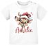 Baby Shirt kurzarm Weihnachten Weihnachtstiere Rentier Elch Kuh personalisiert mit Namen Babyshirt Jungen Mädchen SpecialMe®preview