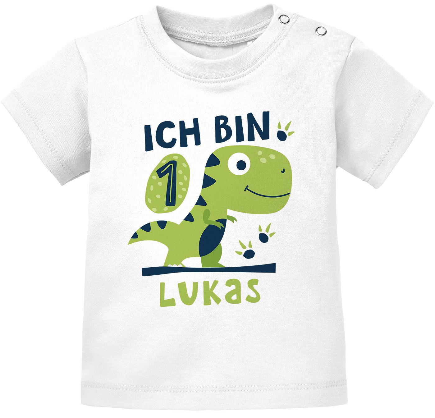 Baby T-Shirt 1. Geburtstag ich bin schon 1 Geburtstagsshirt Geschenk für Einjährige kurzarm Bio-Baumwolle SpecialMe®