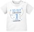 Baby T-Shirt 1. Geburtstag Spruch so gut kann man mit 1 bzw 2 aussehen Geburtstagsshirt kurzarm Bio-Baumwolle MoonWorks®preview