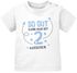 Baby T-Shirt 1. Geburtstag Spruch so gut kann man mit 1 bzw 2 aussehen Geburtstagsshirt kurzarm Bio-Baumwolle MoonWorks®preview