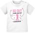 Baby T-Shirt 1. Geburtstag Spruch so gut kann man mit 1 bzw 2 aussehen Geburtstagsshirt kurzarm Bio-Baumwolle MoonWorks®preview