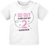 Baby T-Shirt 1. Geburtstag Spruch so gut kann man mit 1 bzw 2 aussehen Geburtstagsshirt kurzarm Bio-Baumwolle MoonWorks®preview