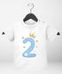 Baby T-Shirt 1. Geburtstag Zahl 1 bzw. 2 mit Krone und Sternen Geburtstagsshirt kurzarm Bio-Baumwolle MoonWorks®preview